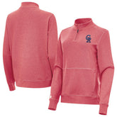 Colorado Rockies Antigua Women's Crush Stars and Stripes Team Logo Quarter-Zip Pullover Top Online