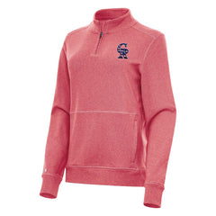 Colorado Rockies Antigua Women's Crush Stars and Stripes Team Logo Quarter-Zip Pullover Top Online