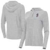 Seattle Mariners Antigua Women's Daybreak Quarter-Zip Hoodie for sale