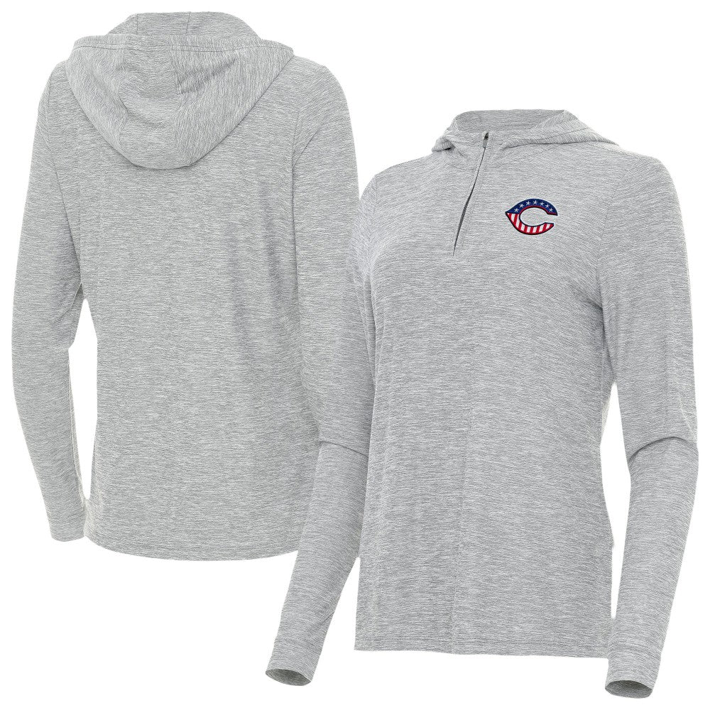 Cincinnati Reds Antigua Women's Daybreak Quarter-Zip Hoodie discount