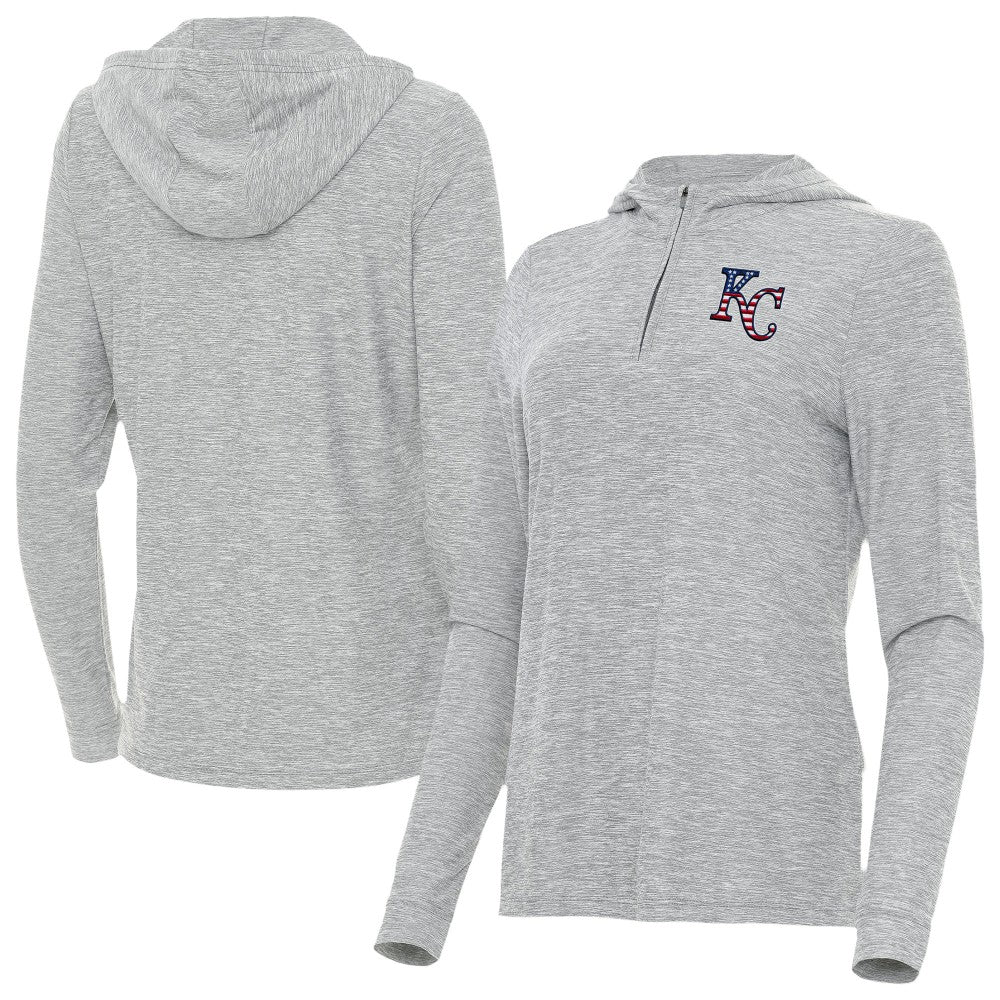 Kansas City Royals Antigua Women's Daybreak Quarter-Zip Hoodie Online