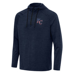 Kansas City Royals Antigua Spikes Stars and Stripes Team Logo Quarter-Zip Pullover Hoodie Clearance