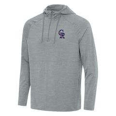 Colorado Rockies Antigua Spikes Stars and Stripes Team Logo Quarter-Zip Pullover Hoodie Online