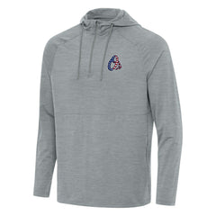 Baltimore Orioles Antigua Spikes Stars and Stripes Team Logo Quarter-Zip Pullover Hoodie Lifestyle