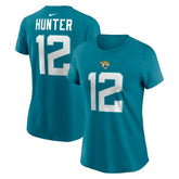 Travis Hunter Jacksonville Jaguars Women's Name & Number T-Shirt Teal - Nike