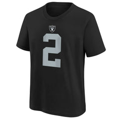 Ashton Jeanty Las Vegas Raiders Youth 2025 NFL Draft First Round Pick Name & Number T-Shirt Black - Nike