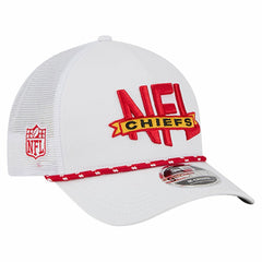 Kansas City Chiefs New Era NFL 9FORTY A-Frame M-Crown Adjustable Trucker Hat White - NFL