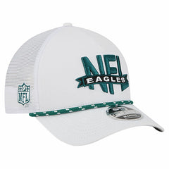 Philadelphia Eagles New Era NFL 9FORTY A-Frame M-Crown Adjustable Trucker Hat White - NFL