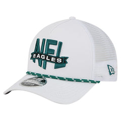 Philadelphia Eagles New Era NFL 9FORTY A-Frame M-Crown Adjustable Trucker Hat White - NFL