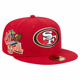 San Francisco 49ers New Era Group Chat 59FIFTY Fitted Hat Scarlet - NFL