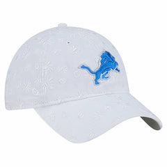 Detroit Lions New Era Women's Floral 9TWENTY Adjustable Hat White - NFL