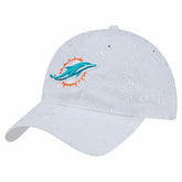 Miami Dolphins New Era Women's Floral 9TWENTY Adjustable Hat White - NFL