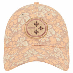 Pittsburgh Steelers New Era Women's Floral 9TWENTY Adjustable Hat Tan - NFL