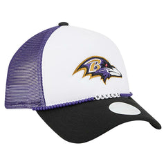 Baltimore Ravens New Era Women's Friendship Bracelet 9FORTY Adjustable Hat White/Black - NFL
