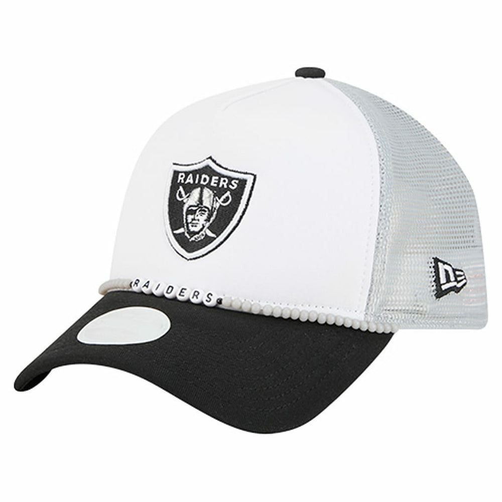 Las Vegas Raiders New Era Women's Friendship Bracelet 9FORTY Adjustable Hat White/Black - NFL