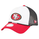 San Francisco 49ers New Era Women's Friendship Bracelet 9FORTY Adjustable Hat White/Scarlet - NFL