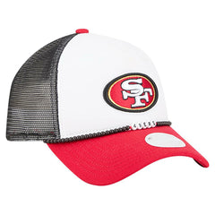 San Francisco 49ers New Era Women's Friendship Bracelet 9FORTY Adjustable Hat White/Scarlet - NFL