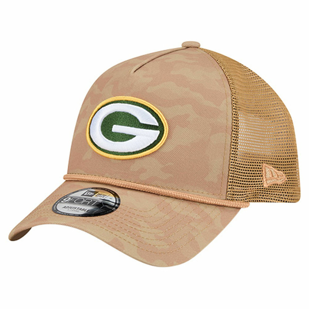 Green Bay Packers New Era Wheat Camo 9FORTY Adjustable Hat Tan - NFL