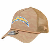 Los Angeles Chargers New Era Wheat Camo 9FORTY Adjustable Hat Tan - NFL