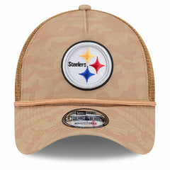 Pittsburgh Steelers New Era Wheat Camo 9FORTY Adjustable Hat Tan - NFL
