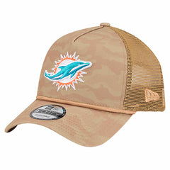 Miami Dolphins New Era Wheat Camo 9FORTY Adjustable Hat Tan - NFL