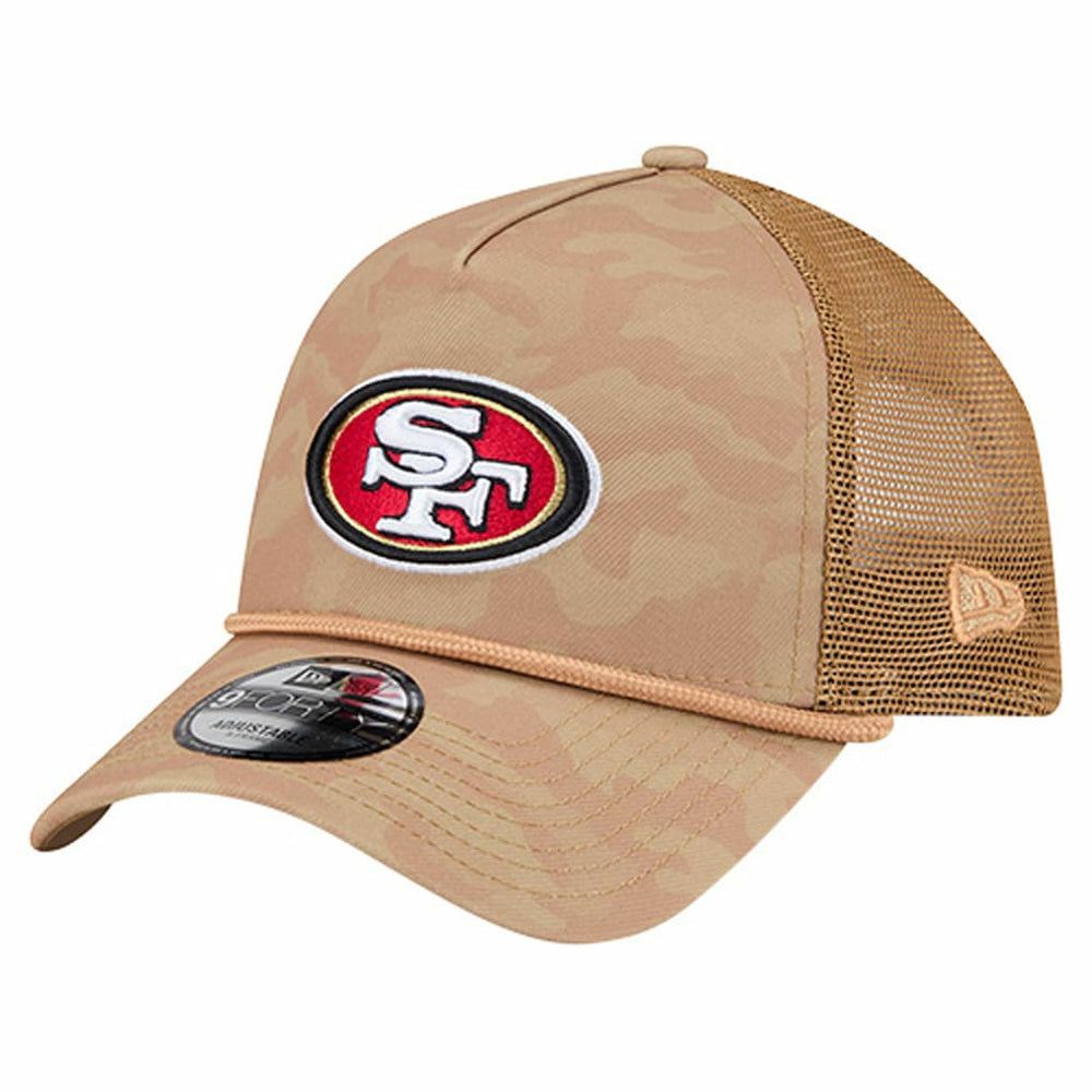 San Francisco 49ers New Era Wheat Camo 9FORTY Adjustable Hat Tan - NFL