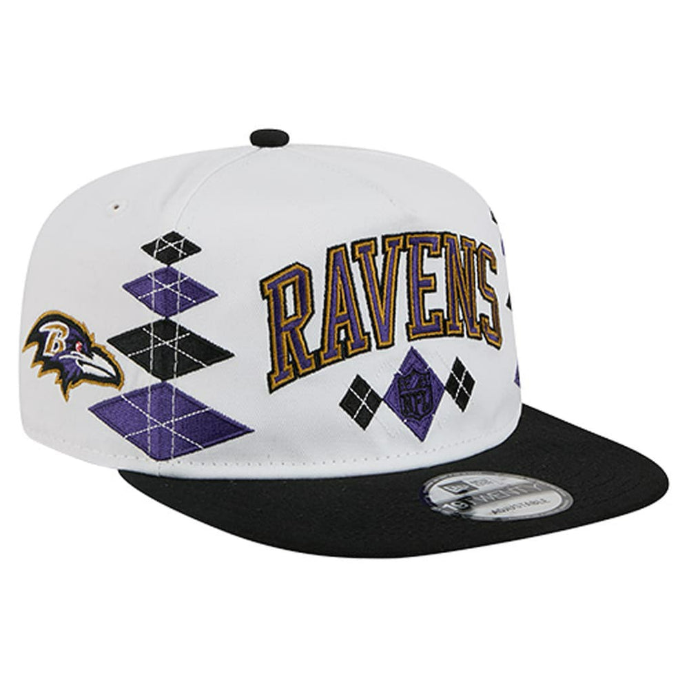 Baltimore Ravens New Era Argyle 19TWENTY Adjustable Hat White - NFL