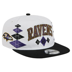 Baltimore Ravens New Era Argyle 19TWENTY Adjustable Hat White - NFL
