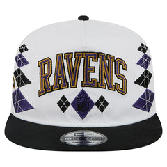 Baltimore Ravens New Era Argyle 19TWENTY Adjustable Hat White - NFL
