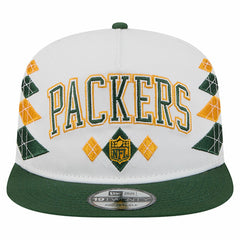 Green Bay Packers New Era Argyle 19TWENTY Adjustable Hat White - NFL