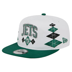 New York Jets New Era Argyle 19TWENTY Adjustable Hat White - NFL