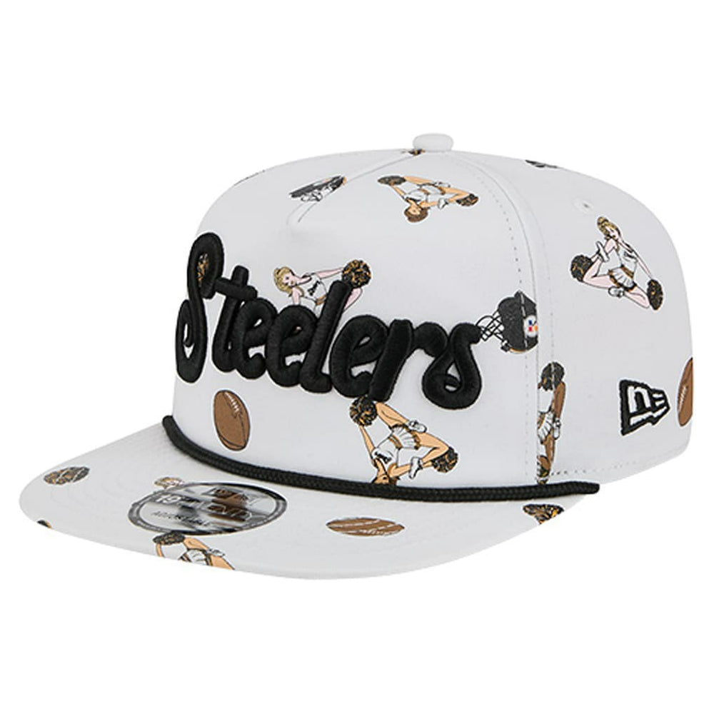 Pittsburgh Steelers New Era Team Cheer 19TWENTY Snapback Hat White - NFL