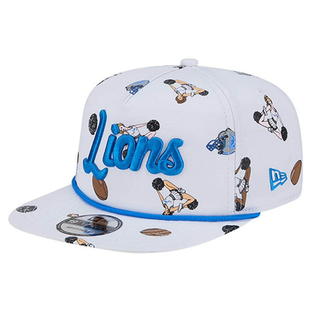 Detroit Lions New Era Team Cheer 19TWENTY Snapback Hat White - NFL