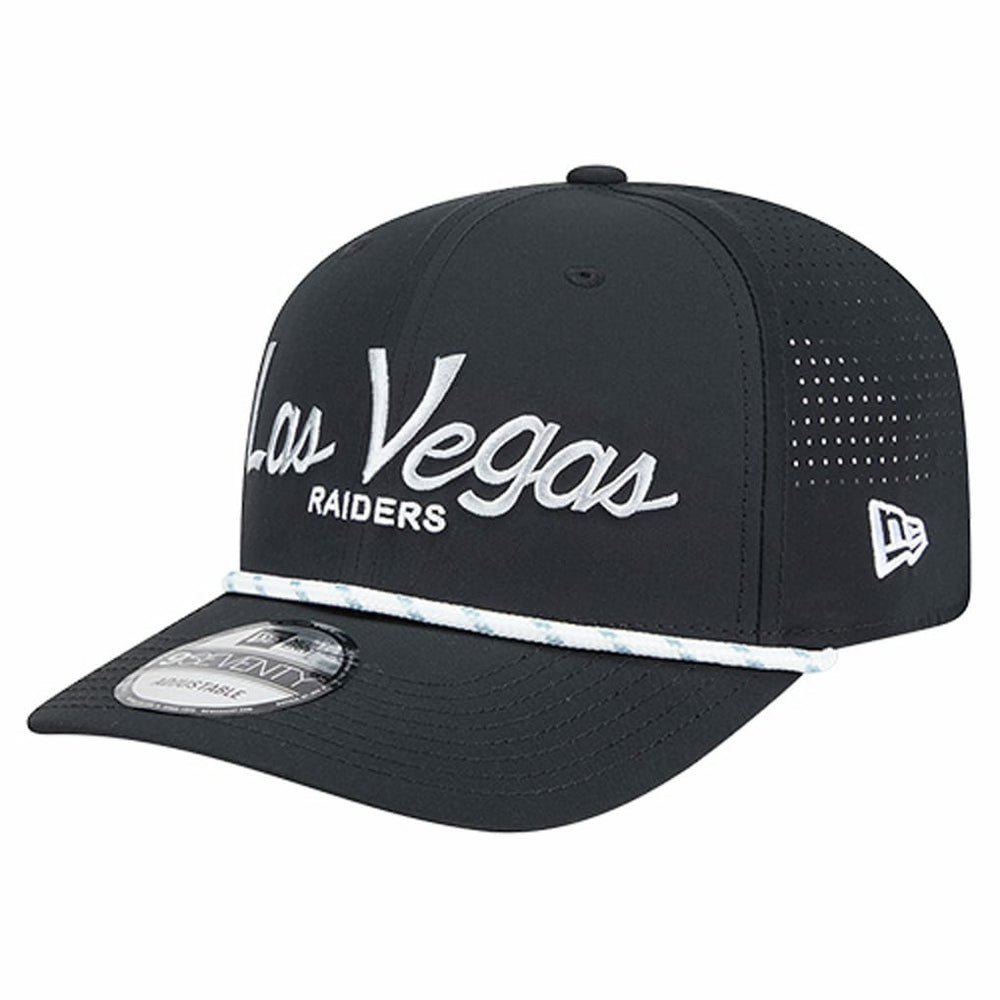 Las Vegas Raiders New Era Script 9SEVENTY Adjustable Hat Black - NFL