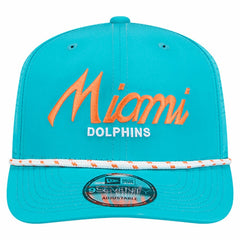 Miami Dolphins New Era Script 9SEVENTY Adjustable Hat Aqua - NFL