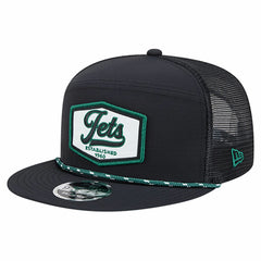 New York Jets New Era Ripstop Patch 9FIFTY Split Panel Snapback Hat Black - NFL