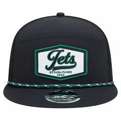 New York Jets New Era Ripstop Patch 9FIFTY Split Panel Snapback Hat Black - NFL