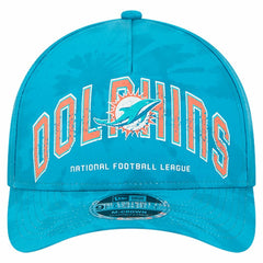 Miami Dolphins New Era Tie Dye Fade 9Forty M-Crown A-Frame Adjustable Hat Aqua - NFL