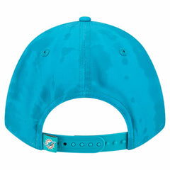 Miami Dolphins New Era Tie Dye Fade 9Forty M-Crown A-Frame Adjustable Hat Aqua - NFL