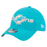 Miami Dolphins New Era Overlap Logo 39THIRTY Stretch Fit Hat Aqua - NFL
