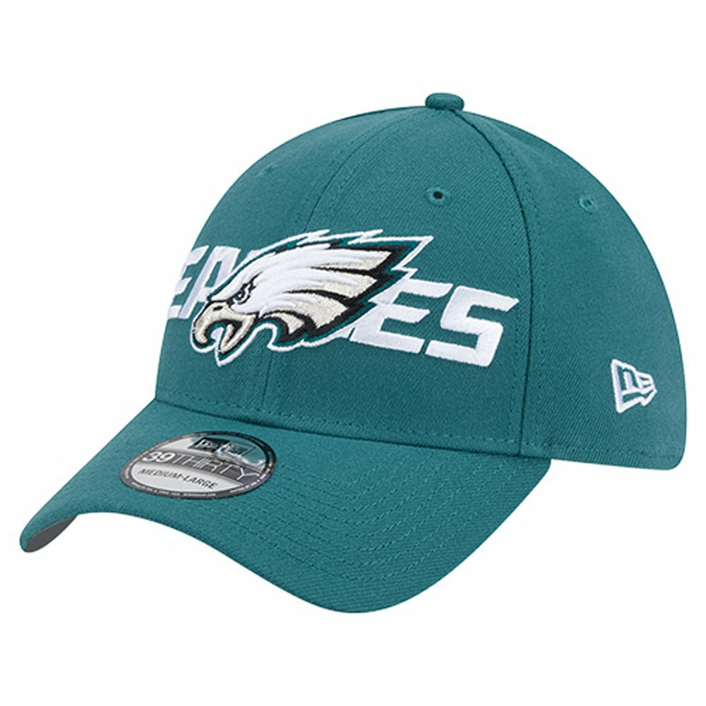 Philadelphia Eagles New Era Overlap Logo 39THIRTY Stretch Fit Hat Midnight Green - NFL
