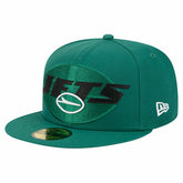 New York Jets New Era Overlap Wordmark 59FIFTY Fitted Hat Green - NFL