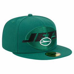 New York Jets New Era Overlap Wordmark 59FIFTY Fitted Hat Green - NFL