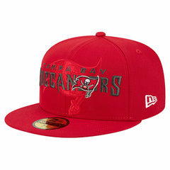 Tampa Bay Buccaneers New Era Overlap Wordmark 59FIFTY Fitted Hat Red - NFL