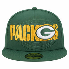 Green Bay Packers New Era Overlap Wordmark 59FIFTY Fitted Hat Green - NFL