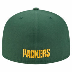 Green Bay Packers New Era Overlap Wordmark 59FIFTY Fitted Hat Green - NFL