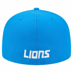 Detroit Lions New Era Overlap Wordmark 59FIFTY Fitted Hat Blue - NFL