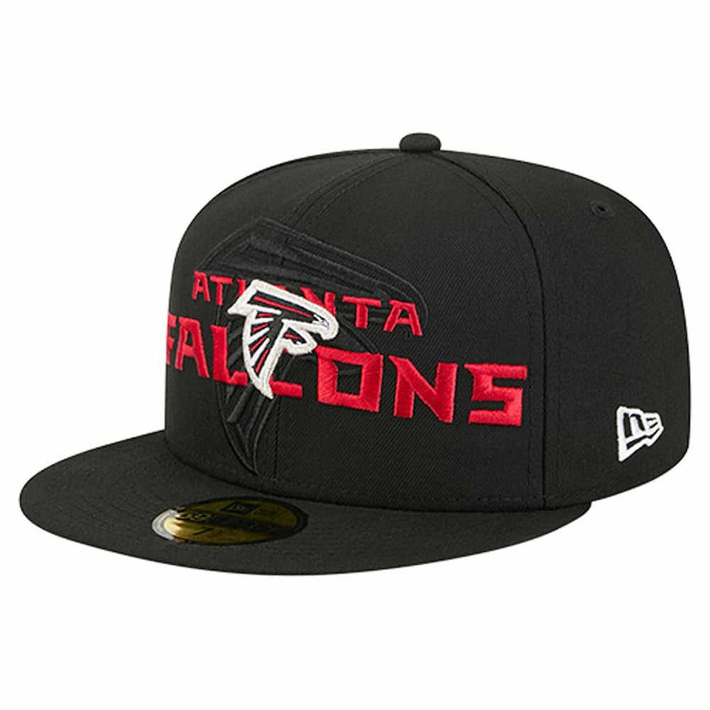 Atlanta Falcons New Era Overlap Wordmark 59FIFTY Fitted Hat Black - NFL