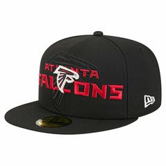 Atlanta Falcons New Era Overlap Wordmark 59FIFTY Fitted Hat Black - NFL