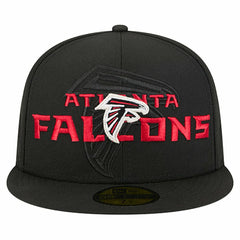 Atlanta Falcons New Era Overlap Wordmark 59FIFTY Fitted Hat Black - NFL